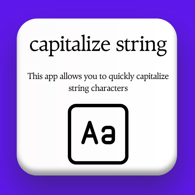 Capitalize String