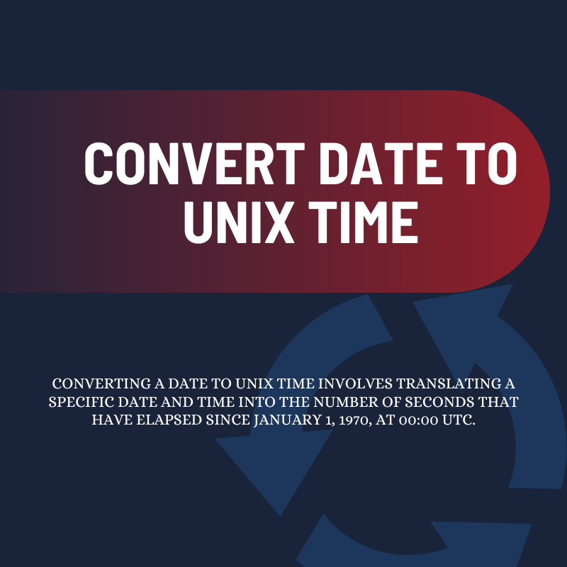 Convert Date To UNIX Time