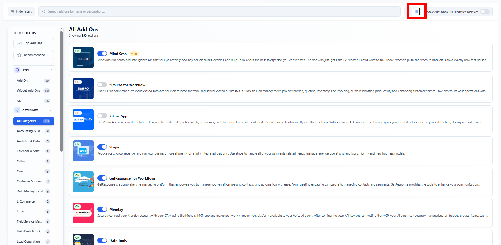 List View